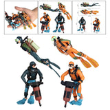 Maxbell 6pcs Miniature Diver Figure Ocean Model Decor Fish Tank Accessories