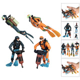 Maxbell 6pcs Miniature Diver Figure Ocean Model Decor Fish Tank Accessories