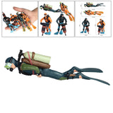 Maxbell 6pcs Miniature Diver Figure Ocean Model Decor Fish Tank Accessories