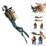 Maxbell 6pcs Miniature Diver Figure Ocean Model Decor Fish Tank Accessories