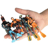 Maxbell 6pcs Miniature Diver Figure Ocean Model Decor Fish Tank Accessories
