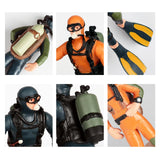 Maxbell 6pcs Miniature Diver Figure Ocean Model Decor Fish Tank Accessories