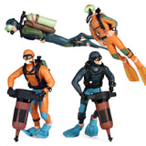 Maxbell 6pcs Miniature Diver Figure Ocean Model Decor Fish Tank Accessories