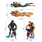 Maxbell 6pcs Miniature Diver Figure Ocean Model Decor Fish Tank Accessories