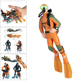 Maxbell 6pcs Miniature Diver Figure Ocean Model Decor Fish Tank Accessories