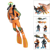 Maxbell 6pcs Miniature Diver Figure Ocean Model Decor Fish Tank Accessories