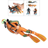 Maxbell 6pcs Miniature Diver Figure Ocean Model Decor Fish Tank Accessories