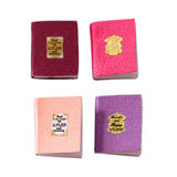 Maxbell 8 PCS Miniature Books with Bookshelf Set 1:12 Scale Dollhouse
