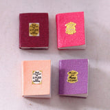Maxbell 8 PCS Miniature Books with Bookshelf Set 1:12 Scale Dollhouse