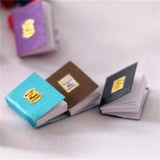 Maxbell 8 PCS Miniature Books with Bookshelf Set 1:12 Scale Dollhouse