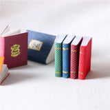 Maxbell 8 PCS Miniature Books with Bookshelf Set 1:12 Scale Dollhouse