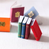 Maxbell 8 PCS Miniature Books with Bookshelf Set 1:12 Scale Dollhouse