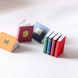 Maxbell 8 PCS Miniature Books with Bookshelf Set 1:12 Scale Dollhouse