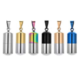 Maxbell Stainless Steel Tube Pendant Necklace Hollow Case Capsule ;for Ashes