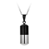 Maxbell Stainless Steel Tube Pendant Necklace Hollow Case Capsule, for Ashes