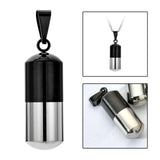 Maxbell Stainless Steel Tube Pendant Necklace Hollow Case Capsule ;for Ashes