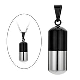 Maxbell Stainless Steel Tube Pendant Necklace Hollow Case Capsule ;for Ashes