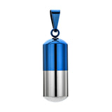 Maxbell Stainless Steel Tube Pendant Necklace Hollow Case Capsule for Ashes /