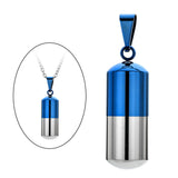 Maxbell Stainless Steel Tube Pendant Necklace Hollow Case Capsule for Ashes /