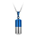 Maxbell Stainless Steel Tube Pendant Necklace Hollow Case Capsule for Ashes /