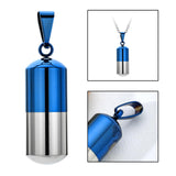 Maxbell Stainless Steel Tube Pendant Necklace Hollow Case Capsule for Ashes /