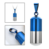 Maxbell Stainless Steel Tube Pendant Necklace Hollow Case Capsule for Ashes /