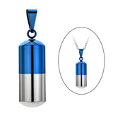 Maxbell Stainless Steel Tube Pendant Necklace Hollow Case Capsule for Ashes /