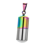 Maxbell Stainless Steel Tube Pendant Necklace Hollow Case Capsule for Ashes,