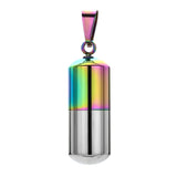 Maxbell Stainless Steel Tube Pendant Necklace Hollow Case Capsule ;for Ashes