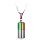 Maxbell Stainless Steel Tube Pendant Necklace Hollow Case Capsule for Ashes,