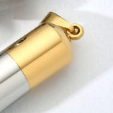 Maxbell Stainless Steel Tube Pendant Necklace Hollow Case Capsule for Ashes,