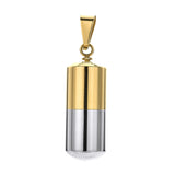 Maxbell Stainless Steel Tube Pendant Necklace Hollow Case Capsule for Ashes,