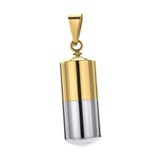 Maxbell Stainless Steel Tube Pendant Necklace Hollow Case Capsule for Ashes,