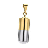 Maxbell Stainless Steel Tube Pendant Necklace Hollow Case Capsule for Ashes,