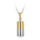 Maxbell Stainless Steel Tube Pendant Necklace Hollow Case Capsule for Ashes,