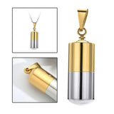 Maxbell Stainless Steel Tube Pendant Necklace Hollow Case Capsule for Ashes,
