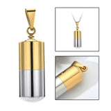 Maxbell Stainless Steel Tube Pendant Necklace Hollow Case Capsule for Ashes /