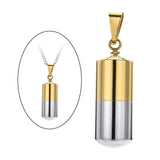 Maxbell Stainless Steel Tube Pendant Necklace Hollow Case Capsule for Ashes,
