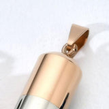 Maxbell Stainless Steel Tube Pendant Necklace/ Hollow Case Capsule for Ashes
