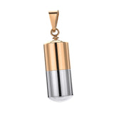 Maxbell Stainless Steel Tube Pendant Necklace Hollow Case Capsule for Ashes,