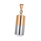 Maxbell Stainless Steel Tube Pendant Necklace Hollow Case Capsule, for Ashes