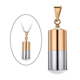 Maxbell Stainless Steel Tube Pendant Necklace Hollow Case Capsule, for Ashes