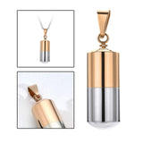 Maxbell Stainless Steel Tube Pendant Necklace Hollow Case Capsule, for Ashes