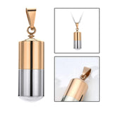 Maxbell Stainless Steel Tube Pendant Necklace/ Hollow Case Capsule for Ashes