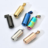 Maxbell Stainless Steel Tube Pendant Necklace Hollow Case Capsule ;for Ashes