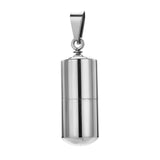 Maxbell Stainless Steel Tube Pendant Necklace Hollow Case Capsule for Ashes,