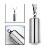 Maxbell Stainless Steel Tube Pendant Necklace Hollow Case Capsule for Ashes,