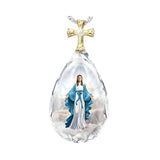Maxbell 3x1pc Fashion Crystal Pendant Elegant Gift Christian Necklace Anniversary Gift Maria