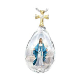 Maxbell 2x1pc Fashion Crystal Pendant Elegant Gift Christian Necklace Anniversary Gift Maria