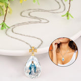 Maxbell 4x1pc Fashion Crystal Pendant Elegant Gift Christian Necklace Anniversary Gift Maria